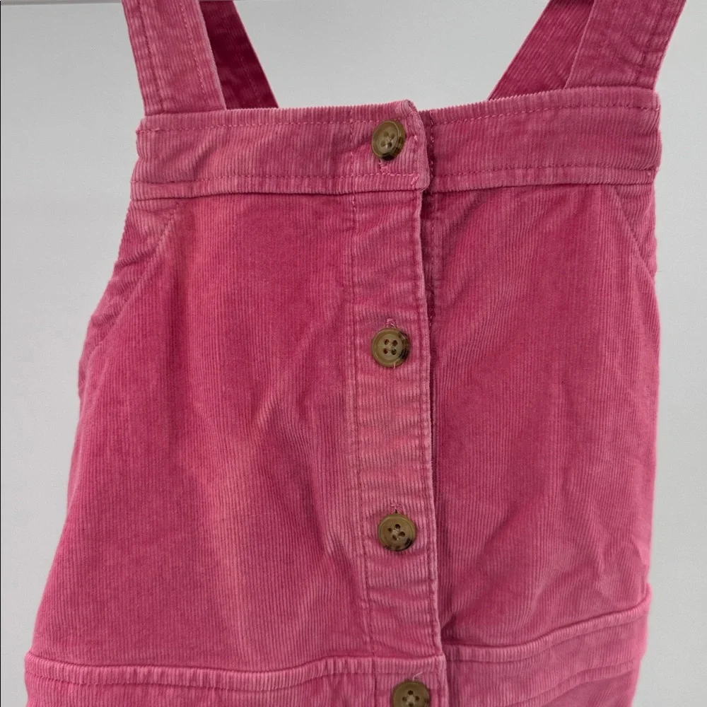 Crewcuts Corduroy Pink Overall dress jumper button front casual preppy 10